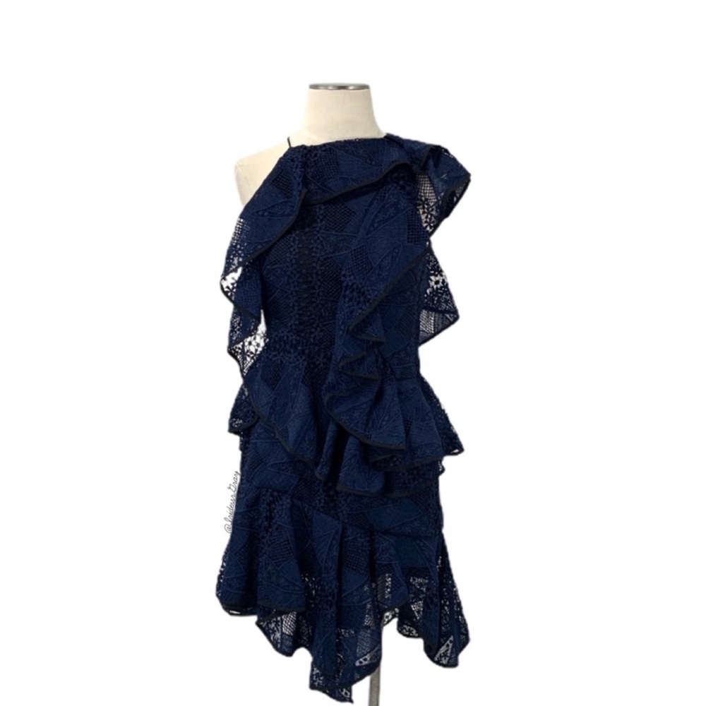 Acler Navy Blue Lace Dress
